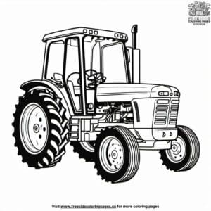 Farm tractor time coloring pages