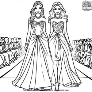 Fashion Show Runway Coloring Pages