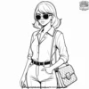 Fashionable Anime Girl Coloring Pages