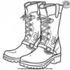 Fashionable Boots Coloring Pages