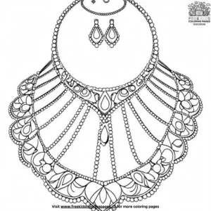 Fashionable Necklaces Coloring Pages