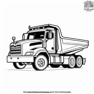 Fast aggregate hauler coloring pages