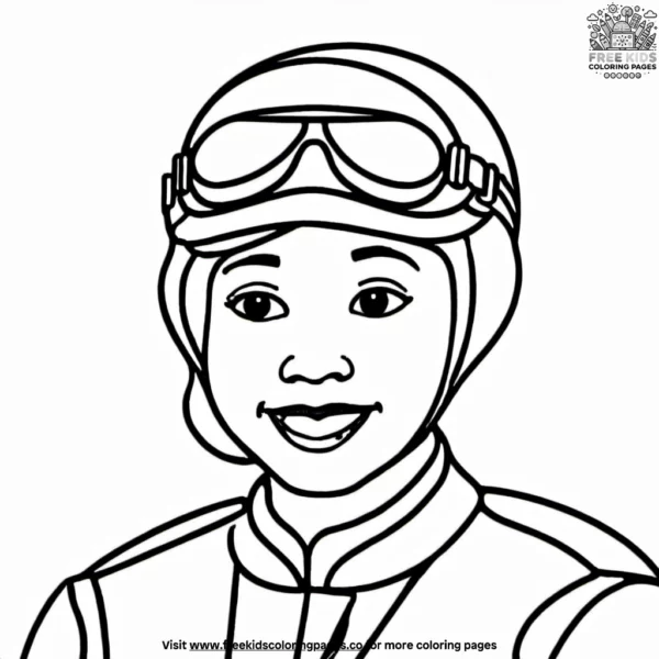 Fearless bessie coleman coloring pages