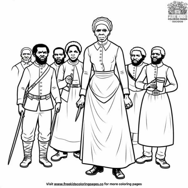 Fearless harriet tubman coloring pages