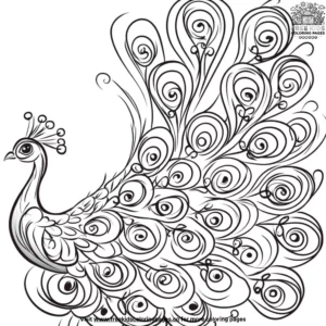 Feather fan coloring pages