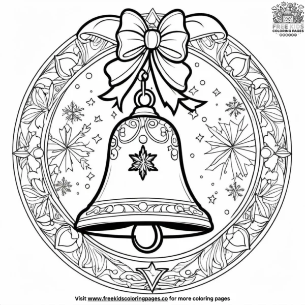 Festive bell coloring pages