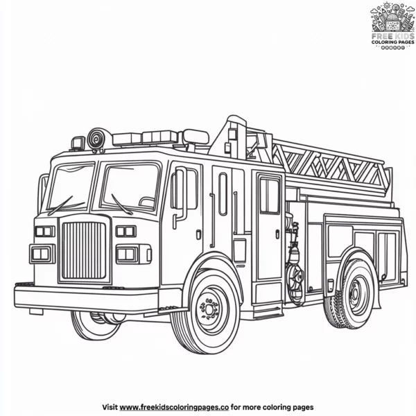 Fire truck heroes coloring pages