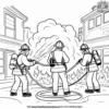 Firefighter Rescue Coloring Pages