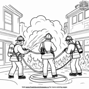 Firefighter Rescue Coloring Pages