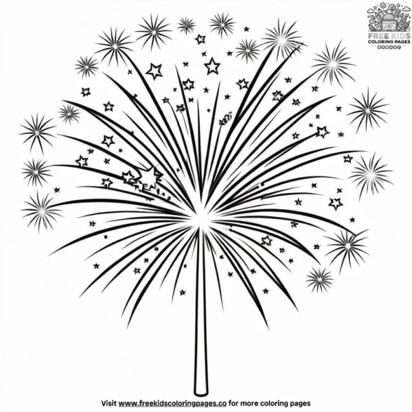 Fireworks coloring pages