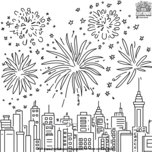 Fireworks Display Coloring Pages