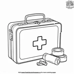 First Aid Kit Coloring Pages