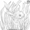 Fish Hiding in the Seaweed Coloring Pages