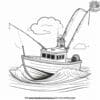 Fishing Boat Fun Coloring Pages