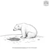 Fishing Polar Bear Coloring Pages