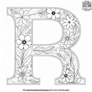 Floral ABC Beauty Coloring Pages