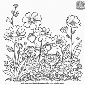 Flower garden coloring pages