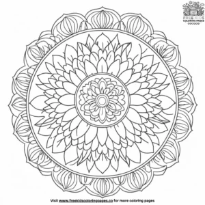 Flower Petal Mandala Coloring Pages