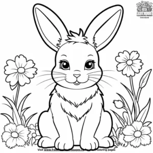 Fluffy Bunnies Coloring Pages