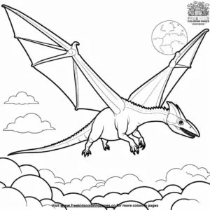 Flying Pterodactyl Rampage Adventures Coloring Pages