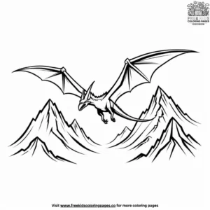 Flying Pterosaurs Coloring Pages