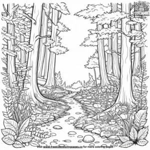 Forest floor coloring pages