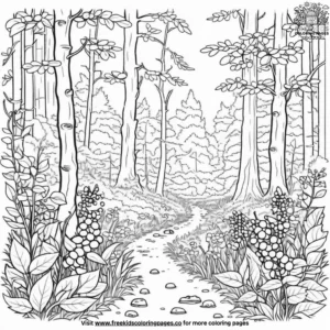 Forest huckleberries coloring pages