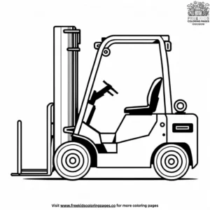 Forklift coloring pages