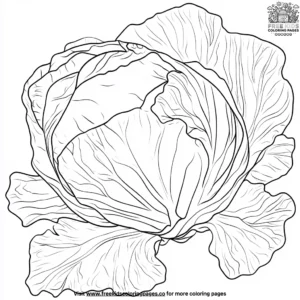 Fresh Cabbage Coloring Pages