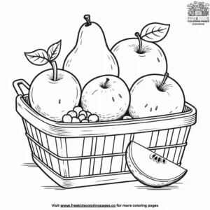 Fresh Market Fruits Coloring Pages