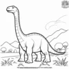 Friendly Brontosaurus Adventures Coloring Pages