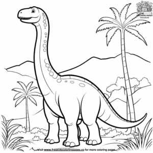 Friendly dinosaur safari coloring pages