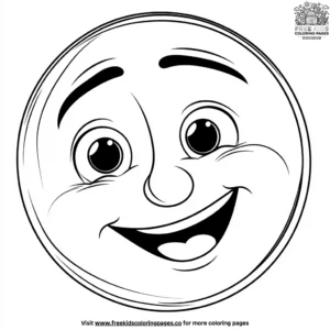 Friendly Face Emoji Coloring Pages