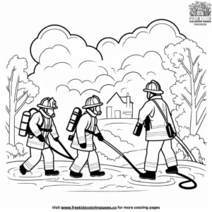 Friendly Firefighter Coloring Pages