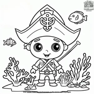 Friendly Fish and Pirates Coloring Pages