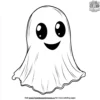 Friendly Ghost Scenes Coloring Pages