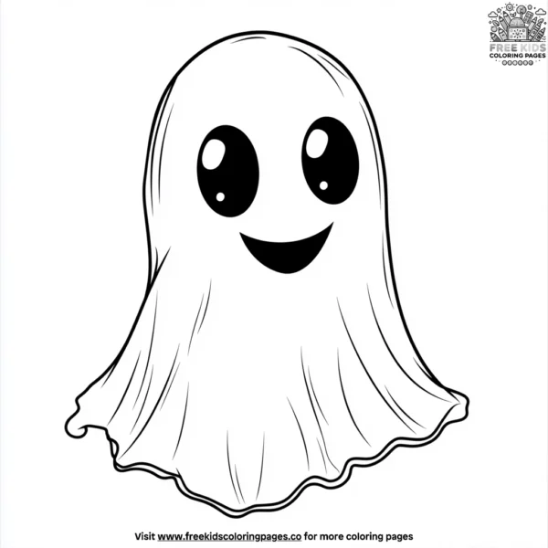 Friendly ghost scenes coloring pages