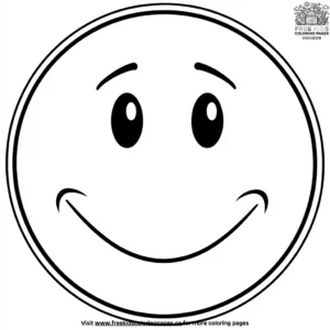 Friendly Smile Emoji Coloring Pages