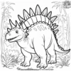 Friendly Stegosaurus Adventures Coloring Pages