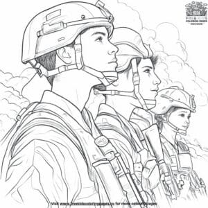 Frontline heroes coloring pages