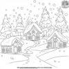 Frosty Morning Gingerbread House Coloring Pages