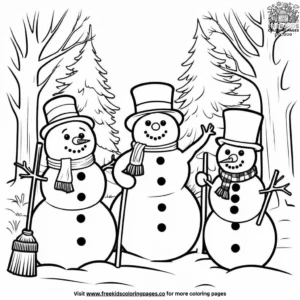 Frosty Snowman Coloring Pages