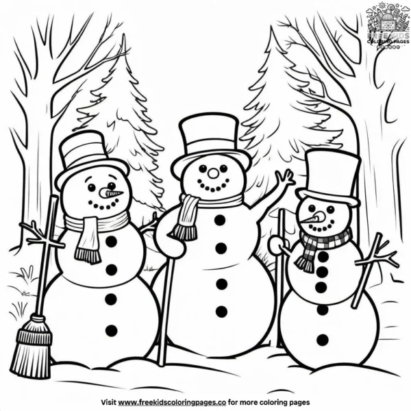 Frosty snowman coloring pages