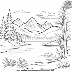 Frozen Lake Coloring Pages