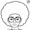 Funky Afro Hair Coloring Pages