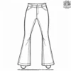 Funky Flared Pants Coloring Pages