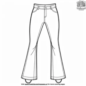 Funky Flared Pants Coloring Pages