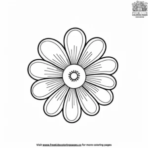 Funky Flower Power Coloring Pages