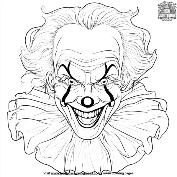 Funny clowns coloring pages