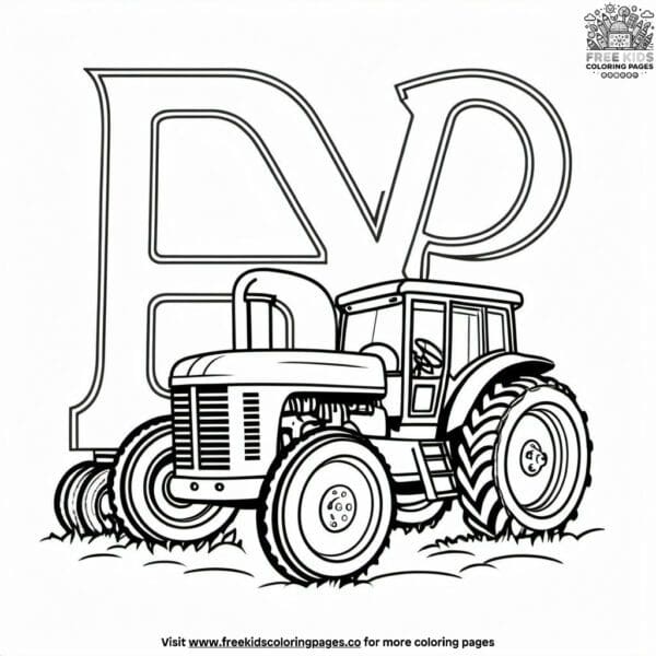 Funny farm abc coloring pages